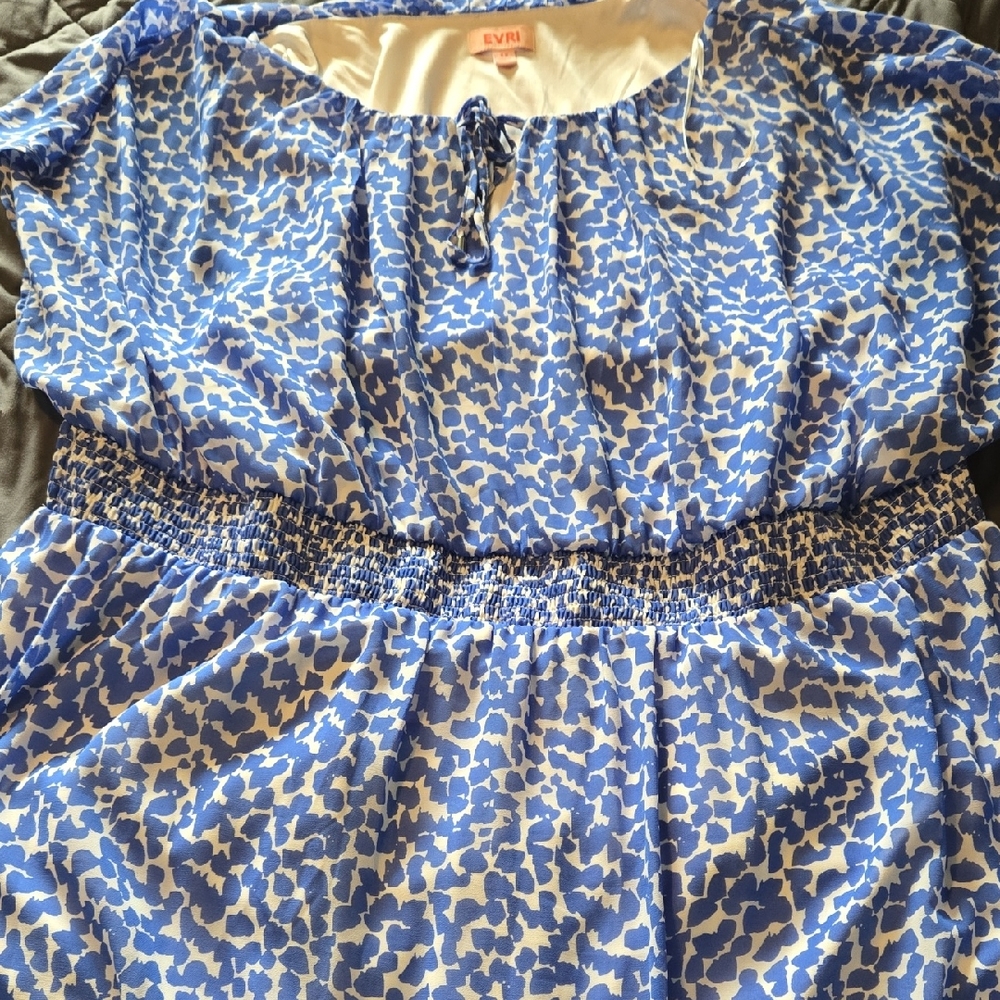 Blue Patterned Dress